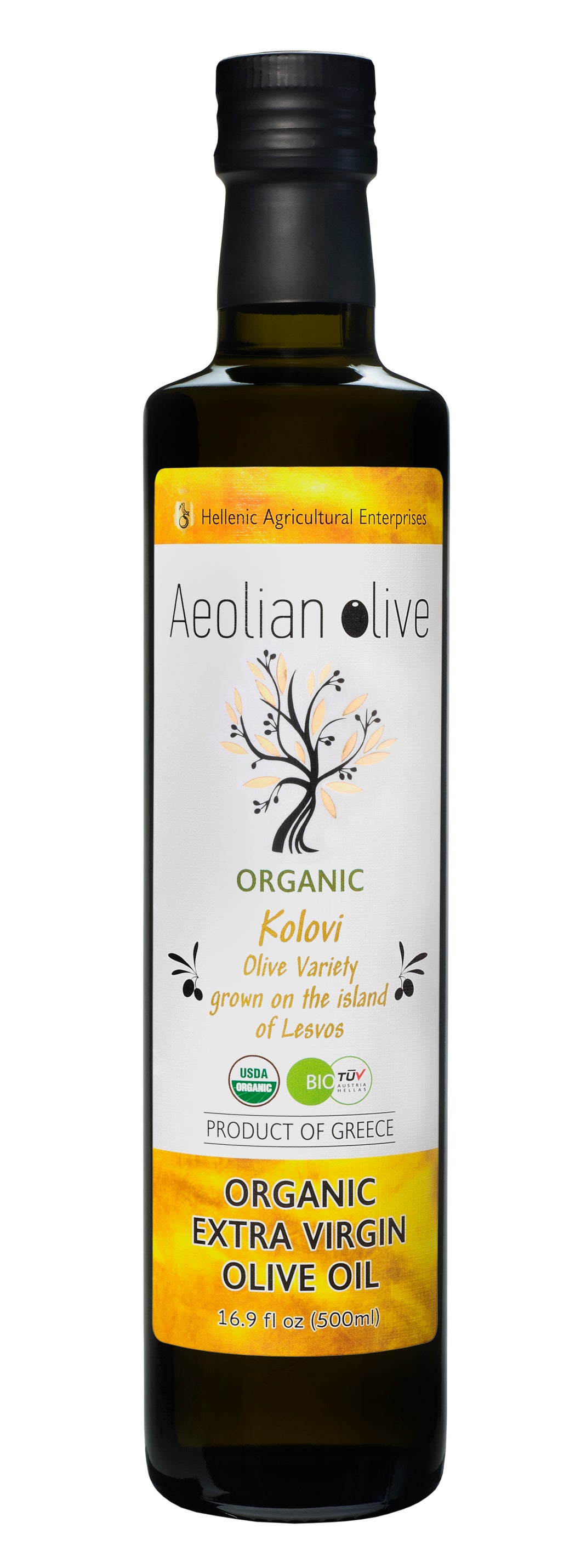 Aeolian Olive Organic Extra Virgin Olive Oil 16.9 fl oz (500ml)